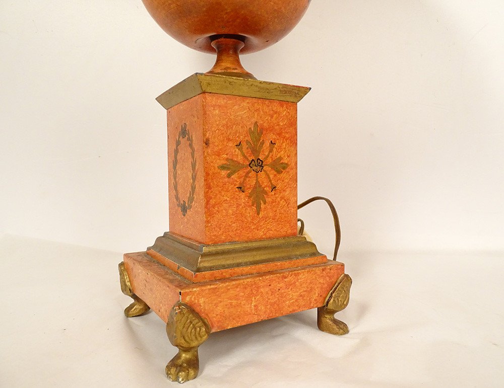 Desk Lamp Painted Sheet Metal Baluster Claw Feet Italy Italy Vintage Twentieth-photo-2