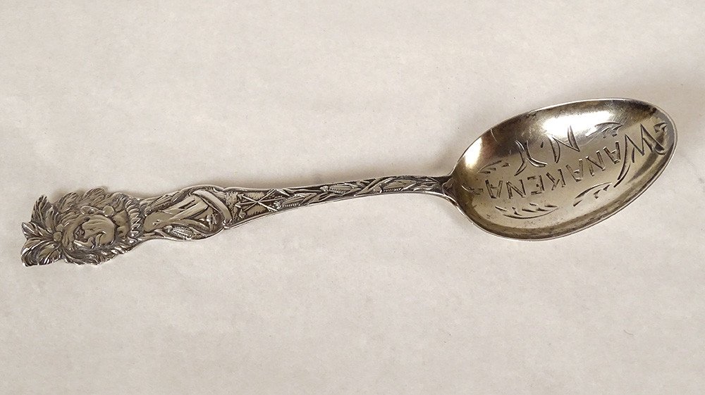 2 American Indian Sterling Silver Spoons Wanakena Solon Springs Twentieth-photo-3