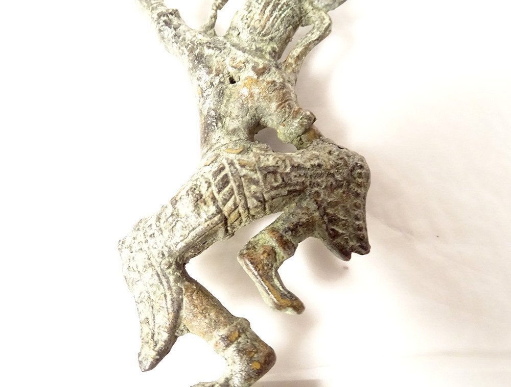 Clochette Bouddhiste Bronze Danseuse Apsara Khmer Cambodge Thaïlande XIXème-photo-8
