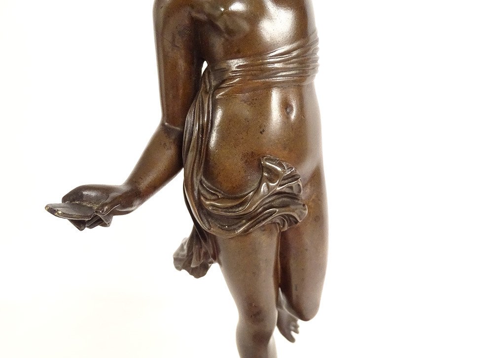 Sculpture Bronze Statuette Goddess Aphrodite Venus Naked Naiad Eighteenth Century-photo-2