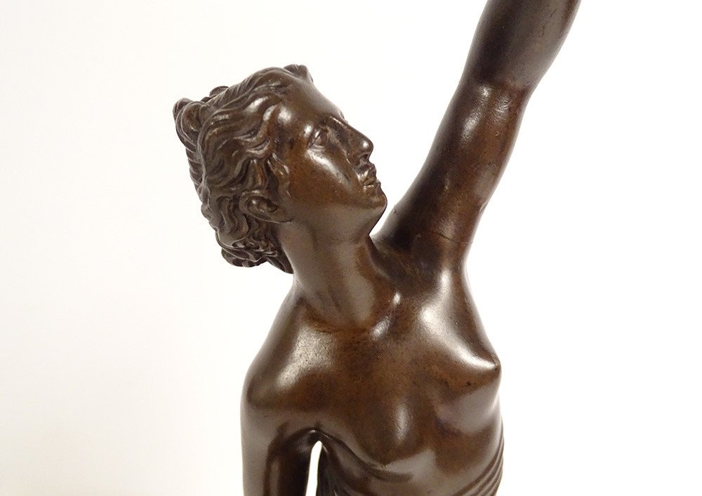 Sculpture Bronze Statuette Goddess Aphrodite Venus Naked Naiad Eighteenth Century-photo-3