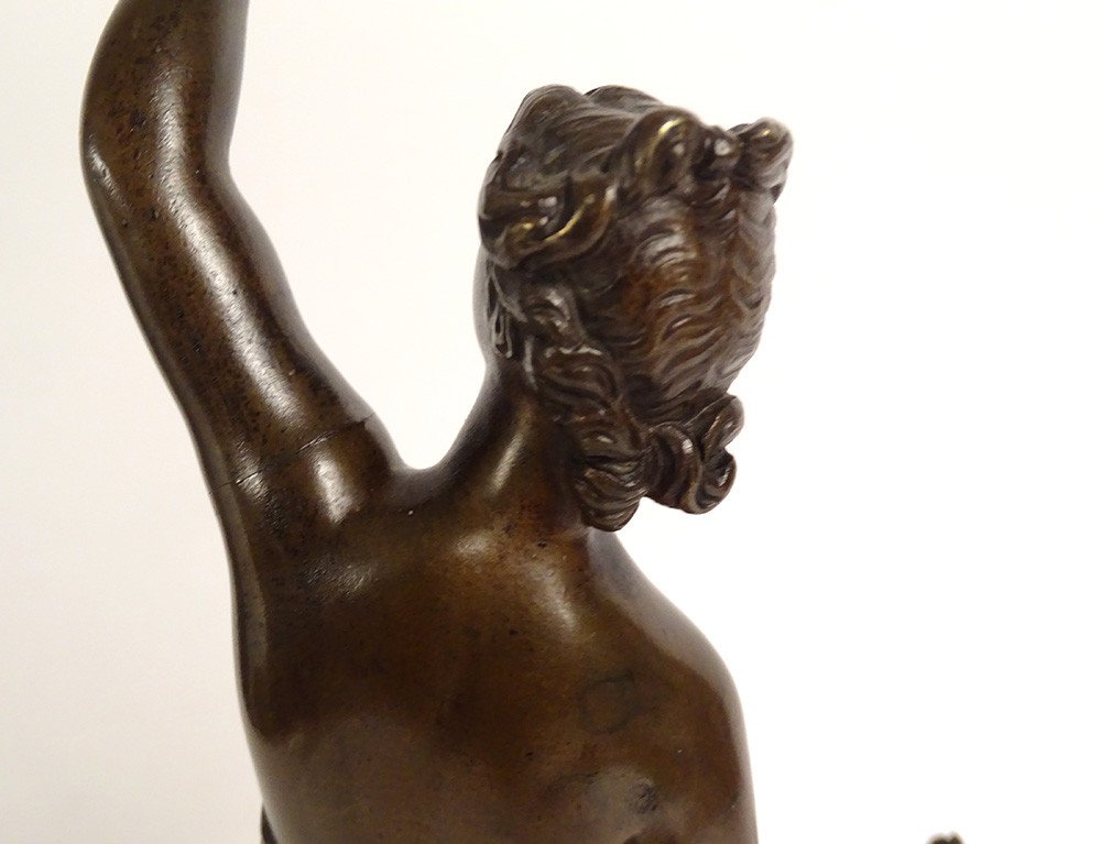 Sculpture Bronze Statuette Goddess Aphrodite Venus Naked Naiad Eighteenth Century-photo-4