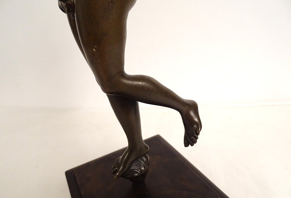 Sculpture Bronze Statuette Goddess Aphrodite Venus Naked Naiad Eighteenth Century-photo-6