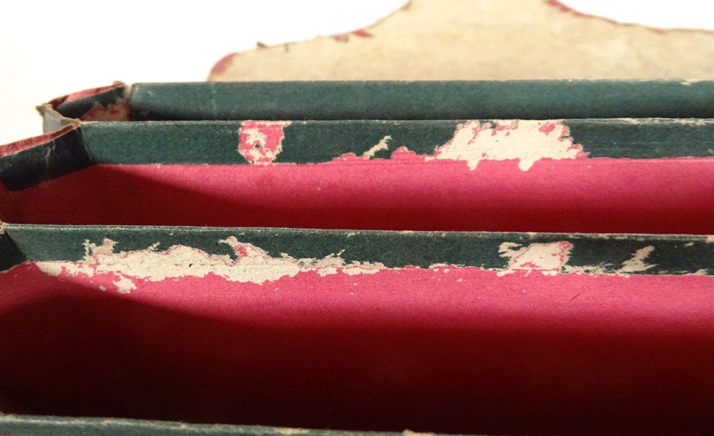 Satchel Pouch Document Holder Red Morocco Leather Bellows XIXth Century-photo-5