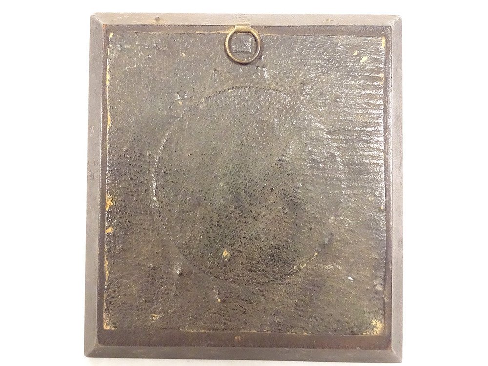 Metal Medal Portrait Emperor Napoleon I Wooden Frame XIXth Century-photo-4