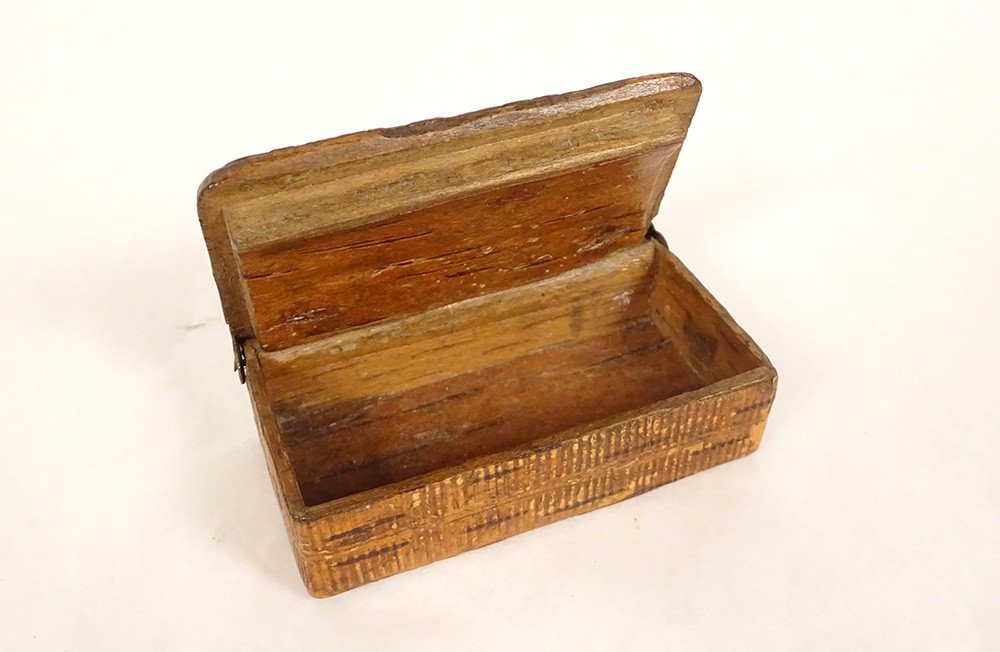 Snuffbox Wooden Box Erotic Scene Zoophile Deer Forest Nineteenth Character-photo-1