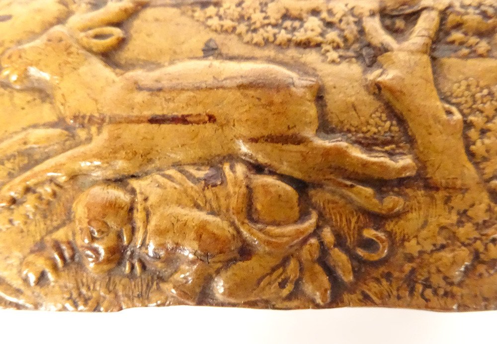 Snuffbox Wooden Box Erotic Scene Zoophile Deer Forest Nineteenth Character-photo-2