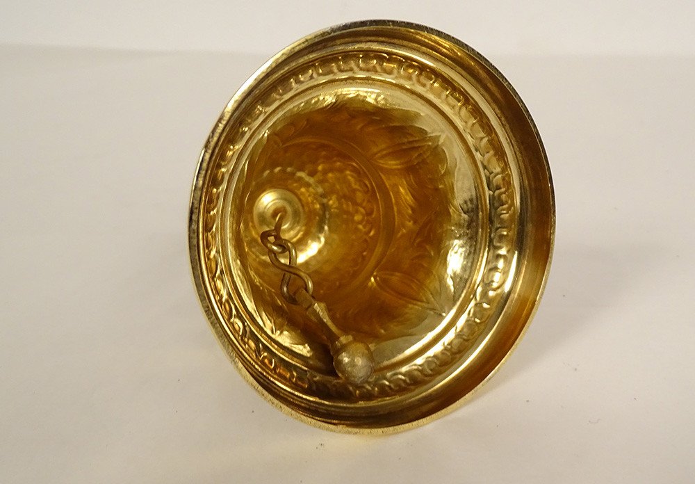 Cloche Clochette de Table Argent Vermeil Mexique Orfève Tane 146,37gr XXè-photo-1