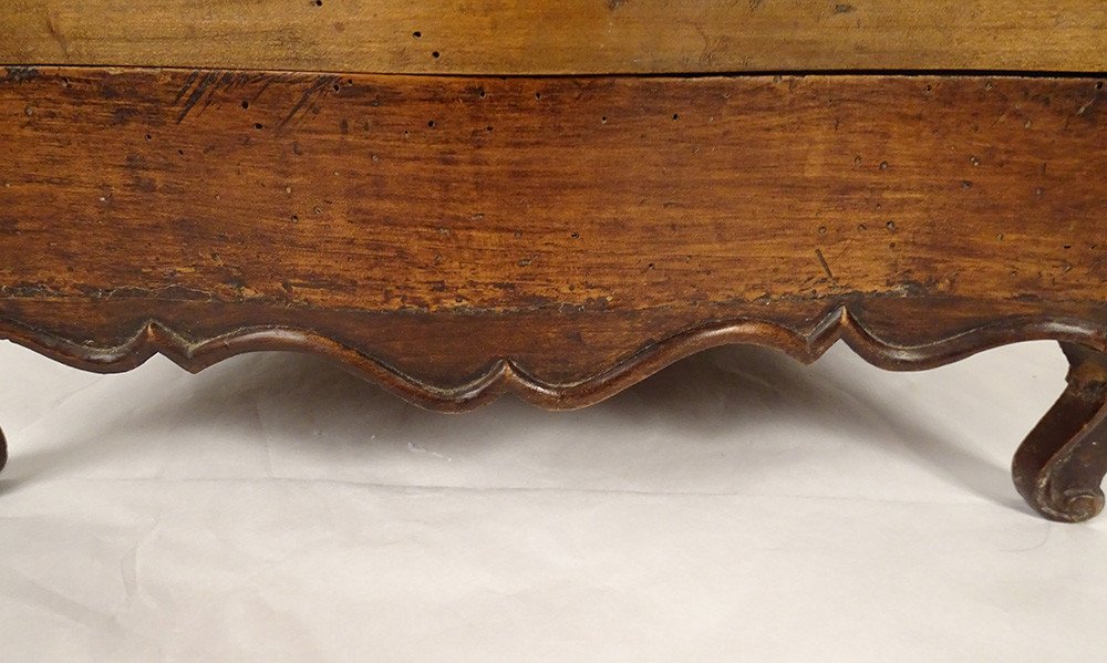Small Louis XV Chest Of Drawers Walnut Sculpted Miniature Eighteenth Century-photo-3