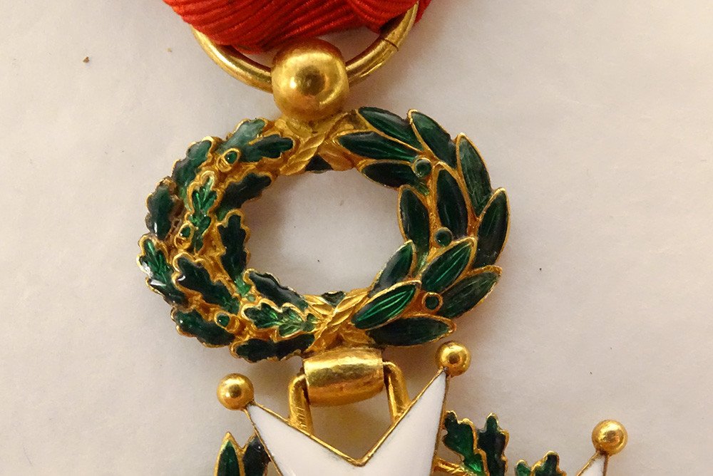 Médaille Légion d'Honneur Or Massif émaux République 1870 Honneur Patrie-photo-1