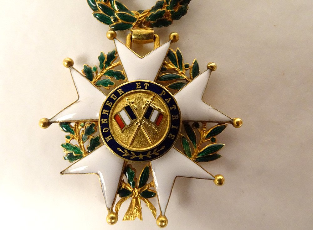 Médaille Légion d'Honneur Or Massif émaux République 1870 Honneur Patrie-photo-5
