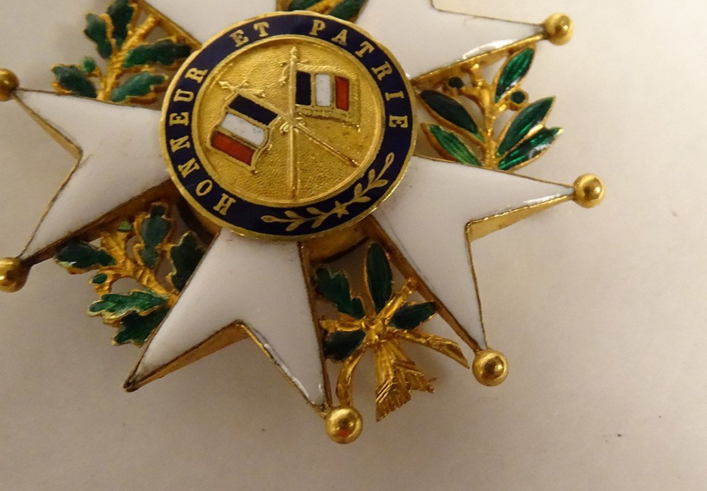 Médaille Légion d'Honneur Or Massif émaux République 1870 Honneur Patrie-photo-6