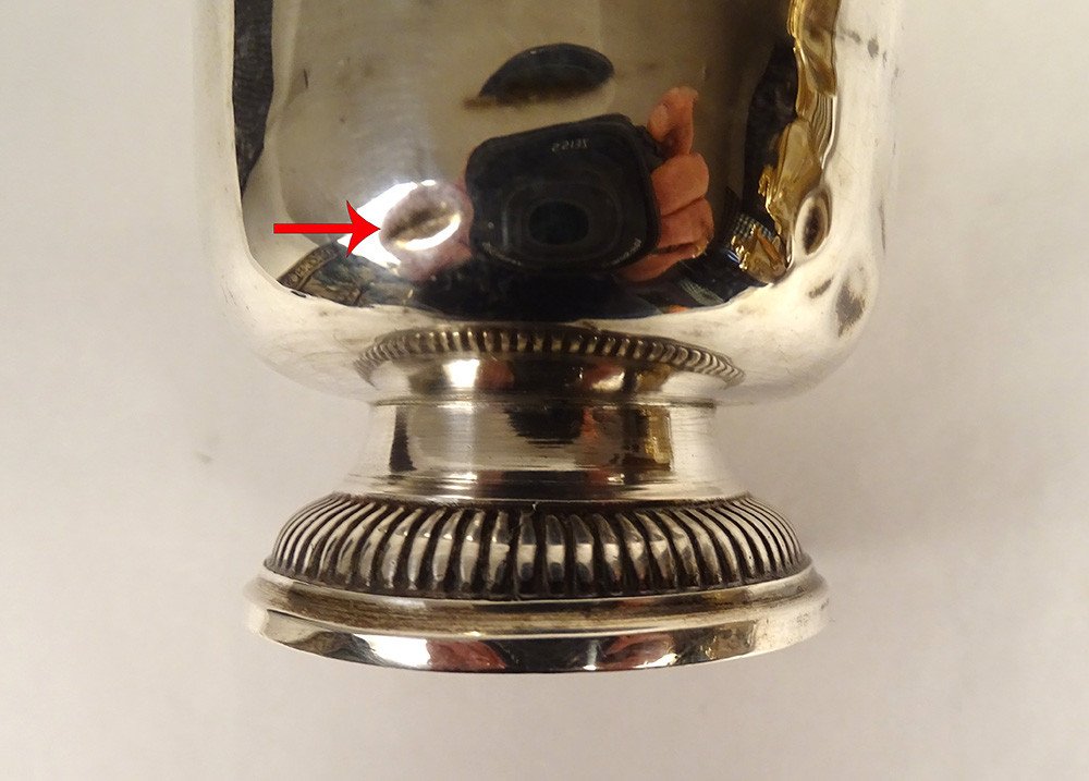 Timbale piedouche argent Fermiers Généraux orfèvre Fontaine 91,55gr XVIIIè-photo-1