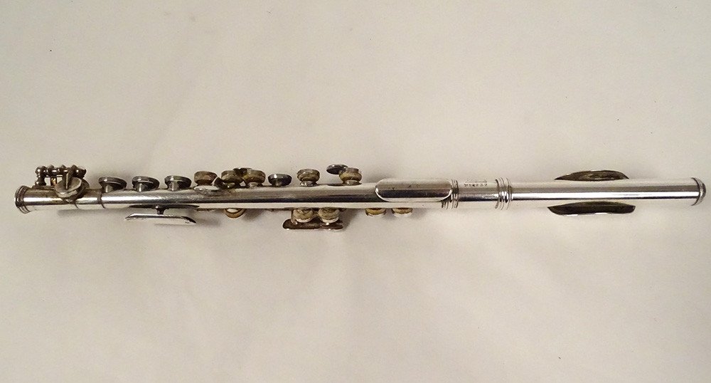 Piccolo Transverse Flute Silver Metal Couesnon &cie Universal Expo 1900-photo-1