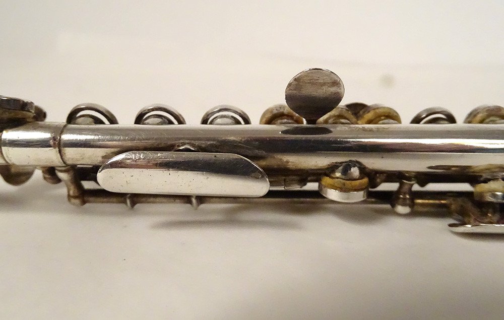 Piccolo Transverse Flute Silver Metal Couesnon &cie Universal Expo 1900-photo-2