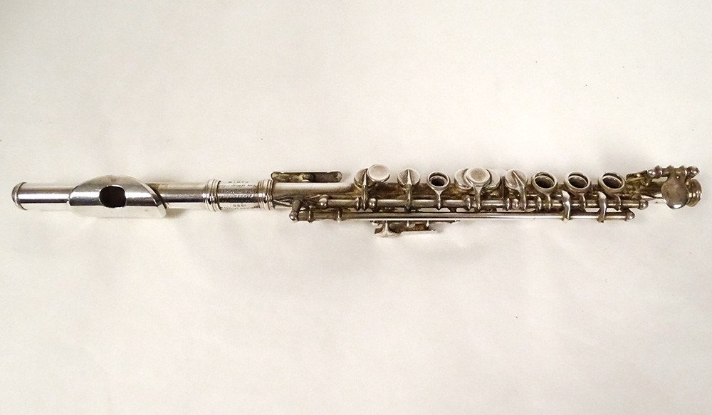 Piccolo Transverse Flute Silver Metal Couesnon &cie Universal Expo 1900