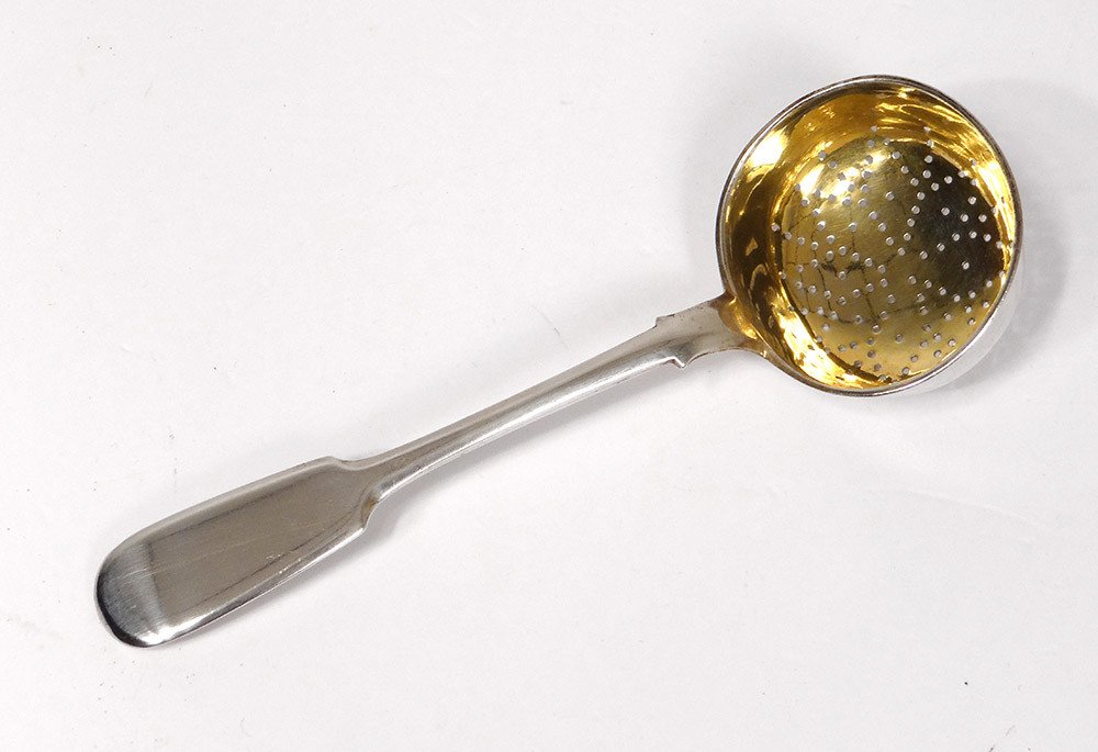 Cuillère à Saupoudrer Argent Massif Russe Moscou Pavel Ovchinnikov 64gr 19è