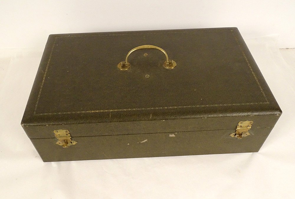 Ménagère 62PC Couverts Métal Argenté Christofle Modèle Filet Coffret XXème-photo-8