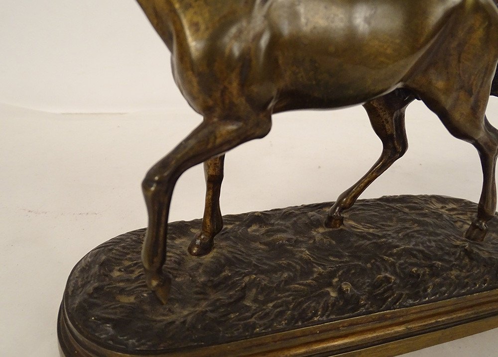 Bronze Sculpture Equestrian Statue Animal Horse 19th Century-photo-5