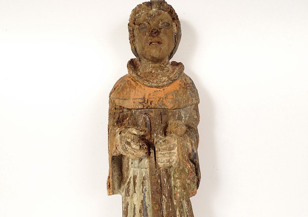 Statue Bois Polychrome St-Yves de Kermartin Bretagne Haute Epoque Fin XVIè-photo-2