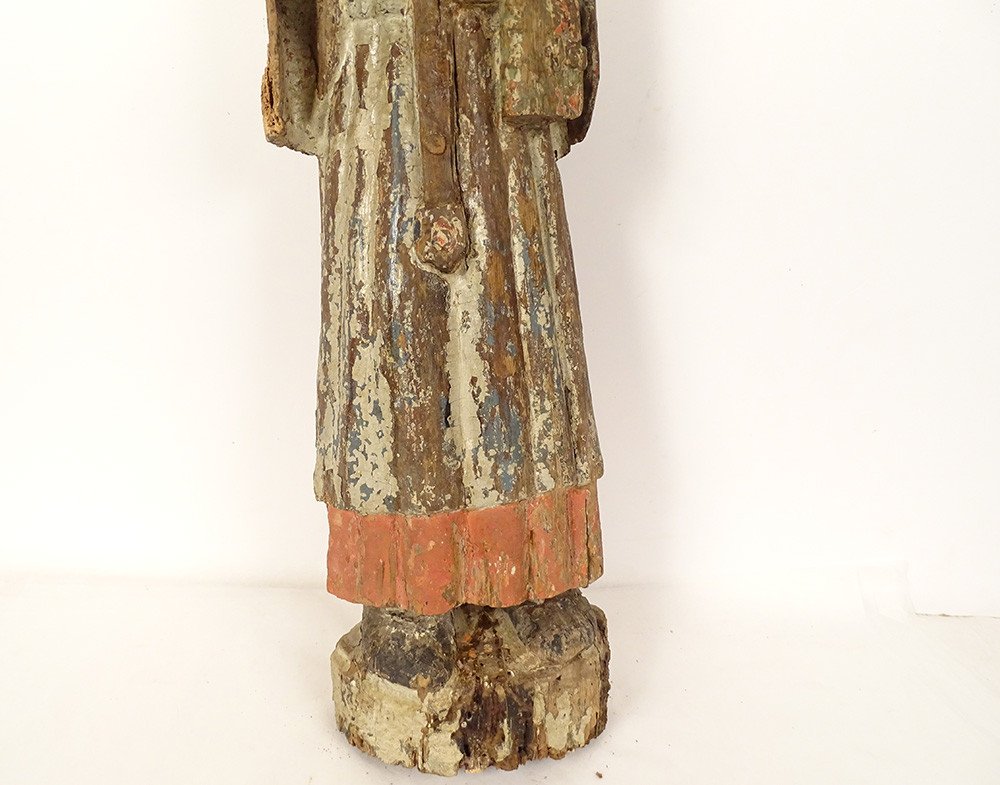 Statue Bois Polychrome St-Yves de Kermartin Bretagne Haute Epoque Fin XVIè-photo-3
