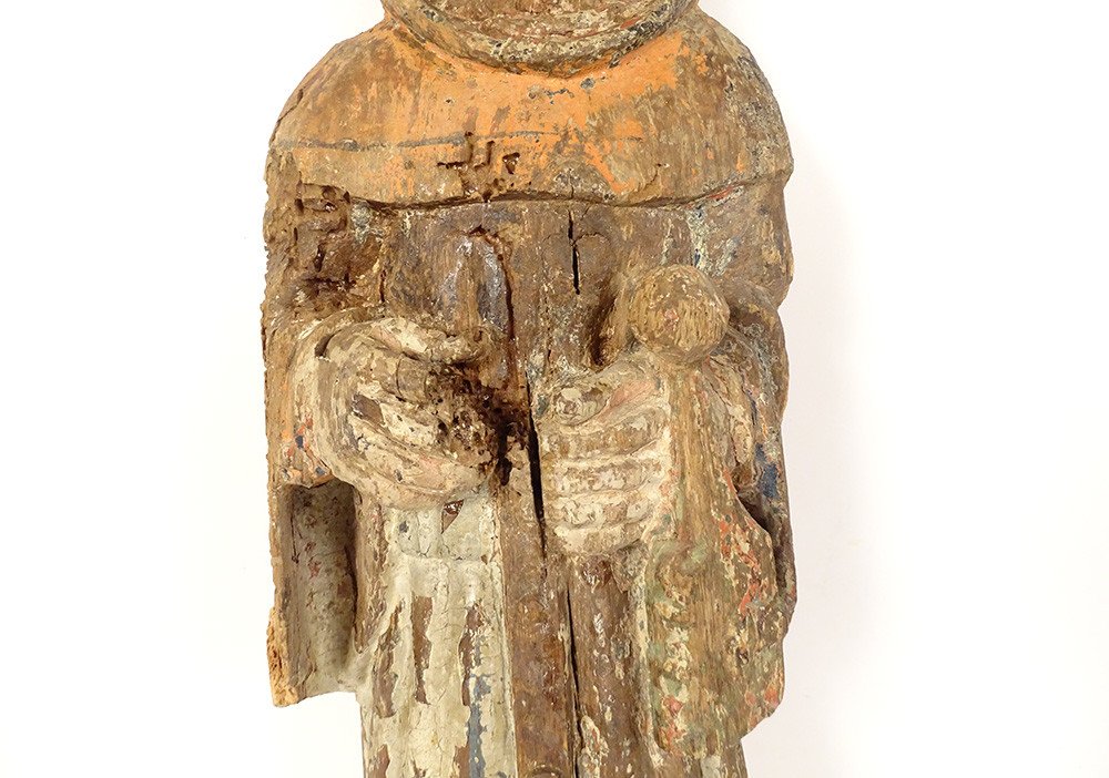 Statue Bois Polychrome St-Yves de Kermartin Bretagne Haute Epoque Fin XVIè-photo-1