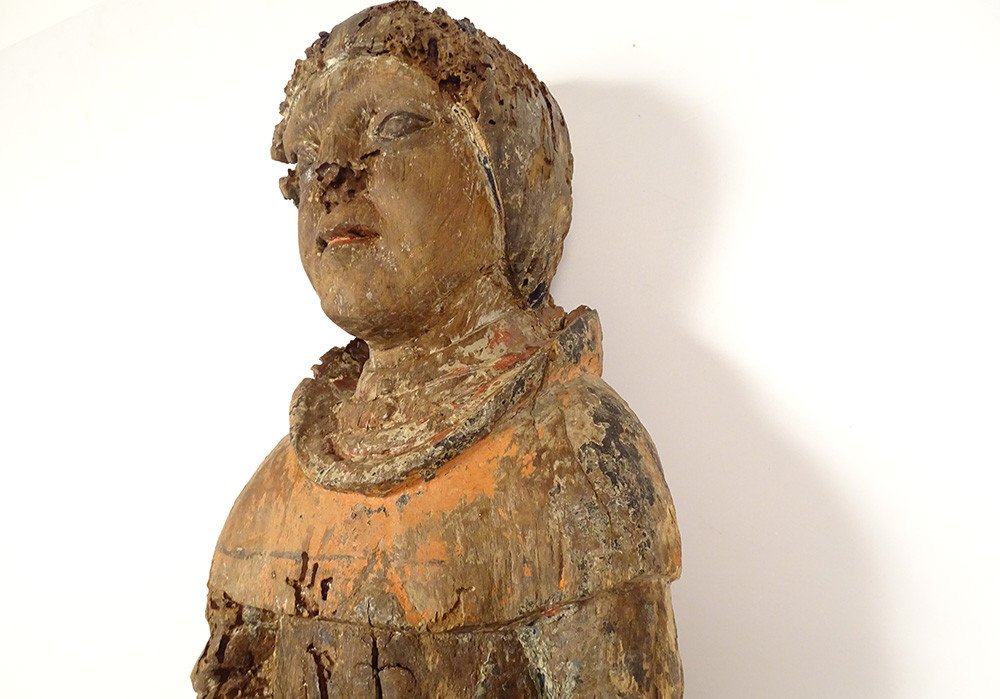 Statue Bois Polychrome St-Yves de Kermartin Bretagne Haute Epoque Fin XVIè-photo-4