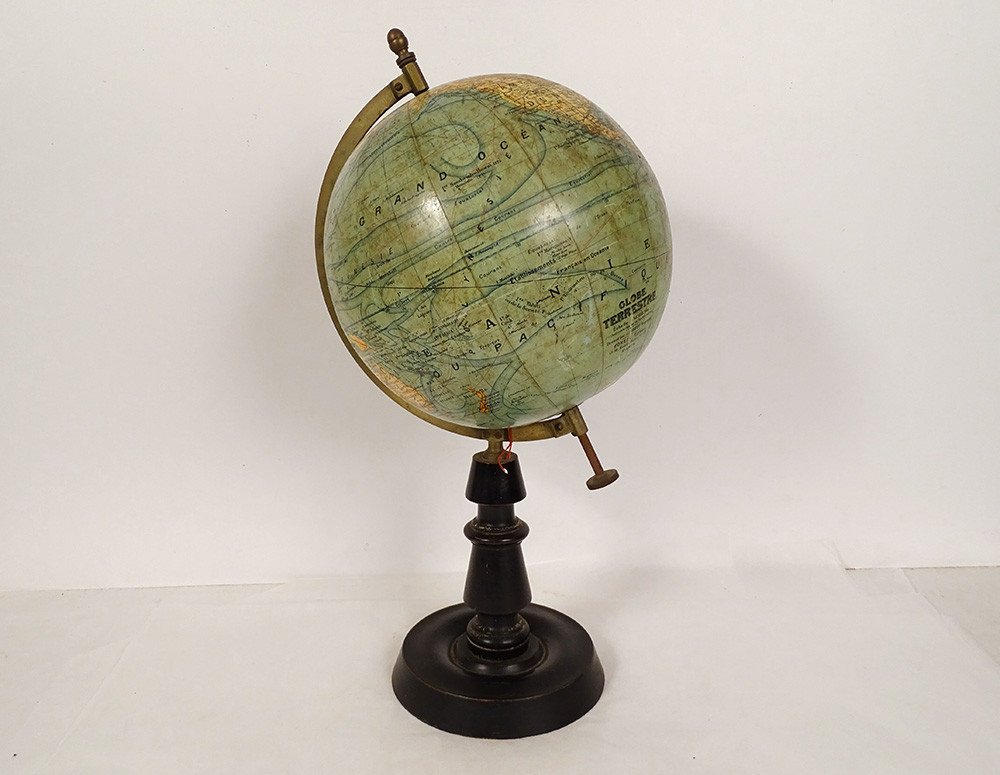Globe Terrestre Mappemonde Géographe J. Forest 17-19 Rue Buci Paris XXème-photo-1