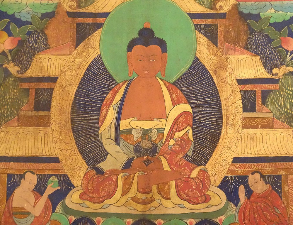 Thangka Tibetan Buddhist Painting Gautama Buddha Shakyamuni Tibet 20th-photo-2