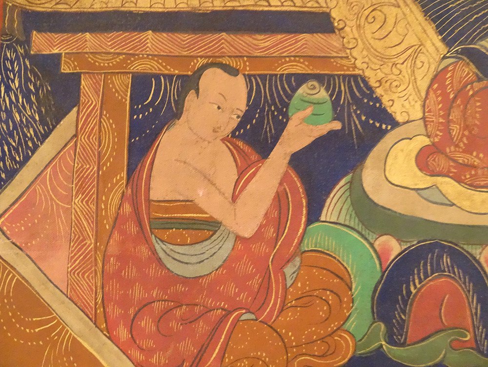 Thangka Tibetan Buddhist Painting Gautama Buddha Shakyamuni Tibet 20th-photo-3