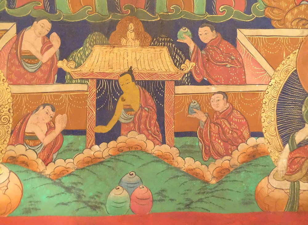 Thangka Tibetan Buddhist Painting Gautama Buddha Shakyamuni Tibet 20th-photo-5