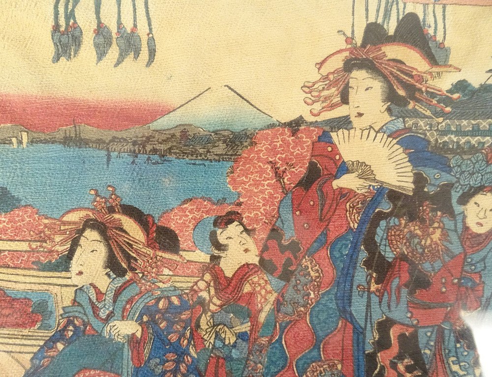 Japanese Ukiyo-e Print Oiran Kamuro Kunisada Utagawa II Edo 19th Century-photo-3