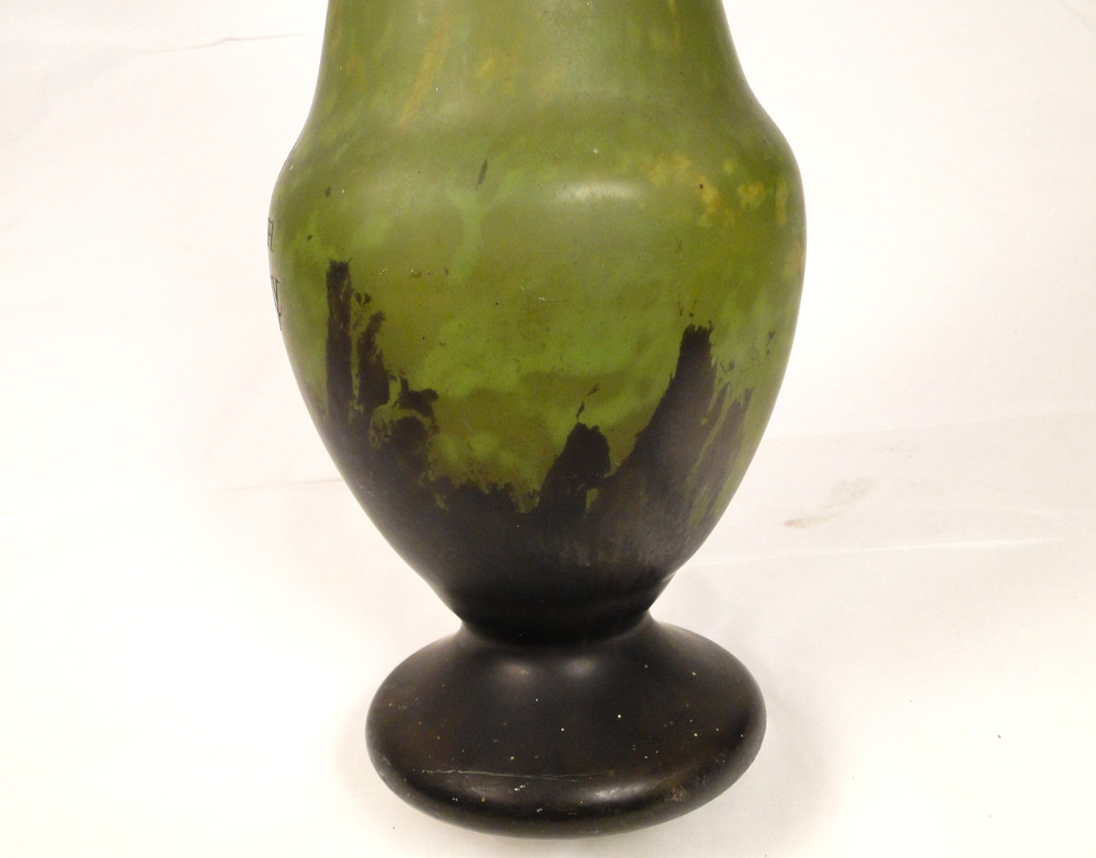 Large Vase Daum Nancy Glass Paste 66 Cm Art Nouveau XIXth-photo-1