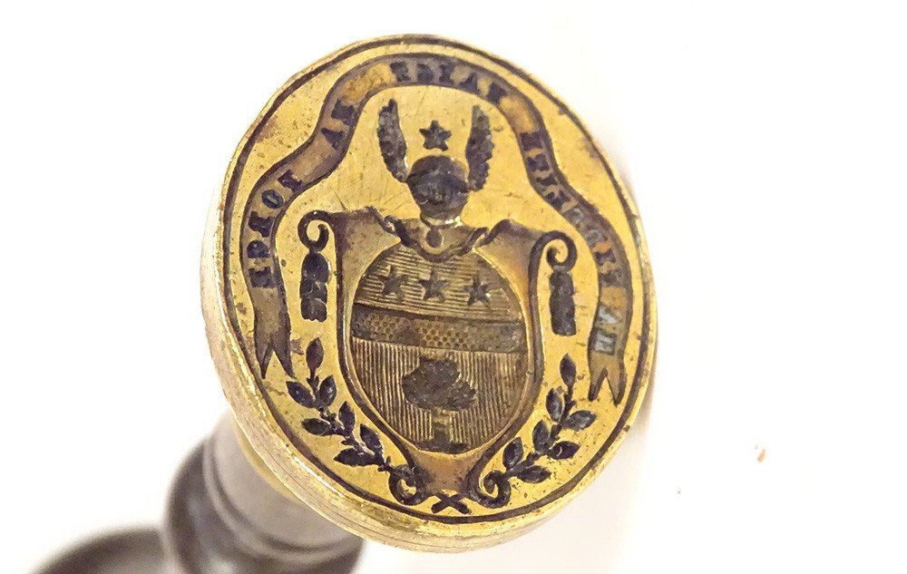 Set Of 4 Seals Coat Of Arms Coat Of Arms Bois De Beauchesne 18th Century-photo-4