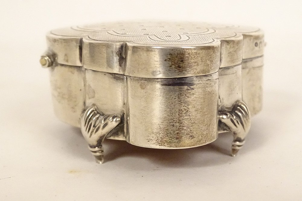 Sterling Silver English Jewelry Box Birmingham 1910 Sydney & Co 20th-photo-2