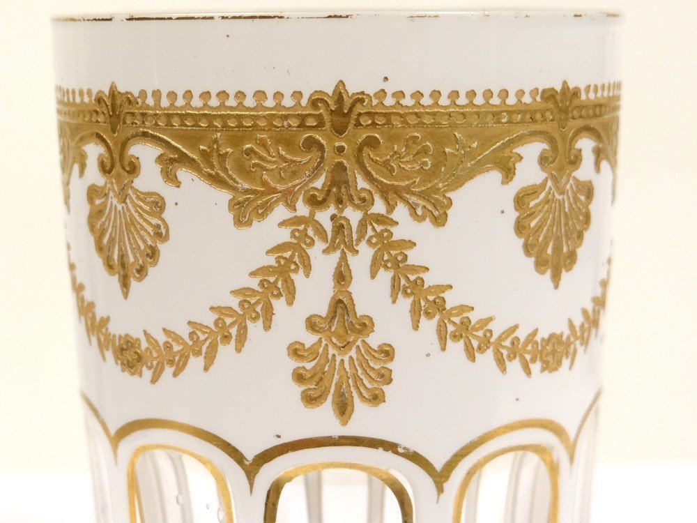 Verre Cristal Baccarat Dorure Palmettes Fleurs XIXème-photo-4
