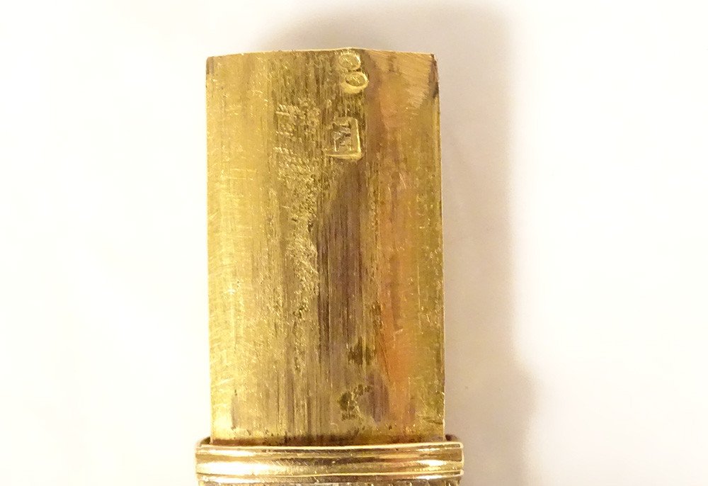 Etui à Cire Or Massif 18 Carats 3 Ors Panier Fleurs Vase 30,94gr Fin XVIIIè-photo-7