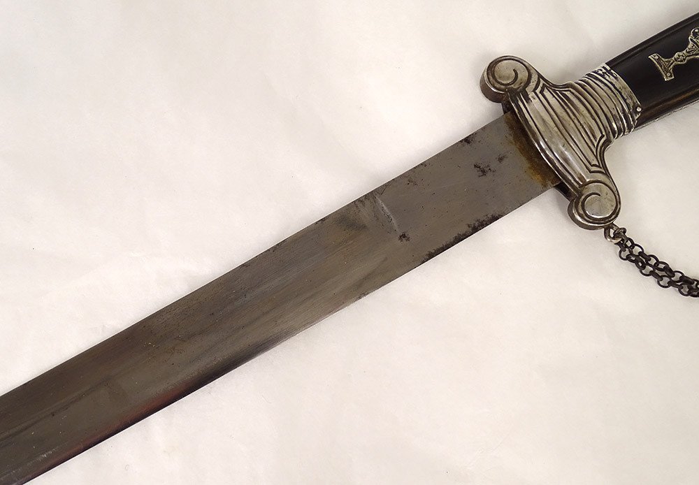 Dague de Chasse ébène Argent Massif Instruments Musique Coupe Fin XVIIIème-photo-2