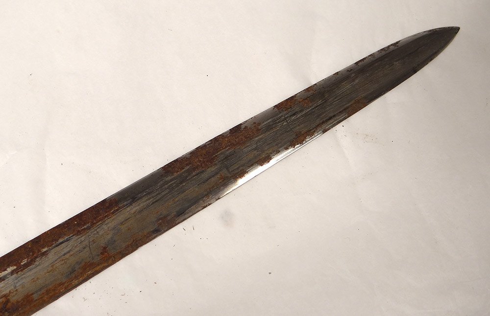 Couteau Dague de Chasse Vénerie Corne Bronze Fourreau Tête Loup XIXè Siècle-photo-4