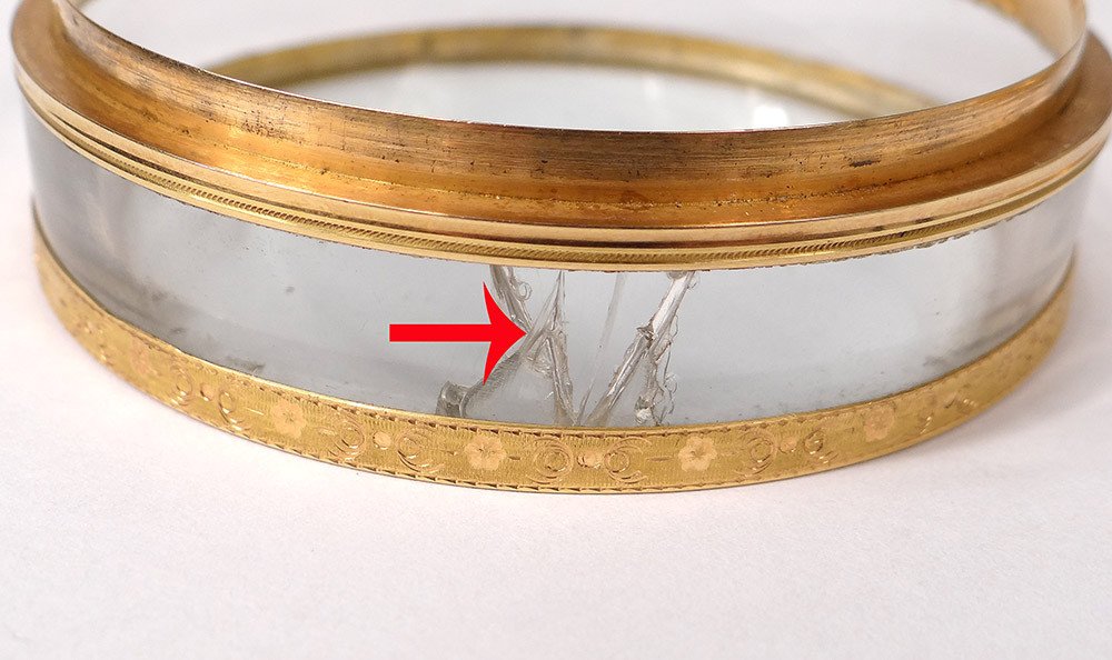 Miniature Round Box Portrait Noble Man Chasselat Solid Gold 1809 19th-photo-2