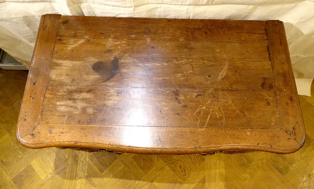 Parisian Carved Molded Oak Commode 18th Century-photo-2