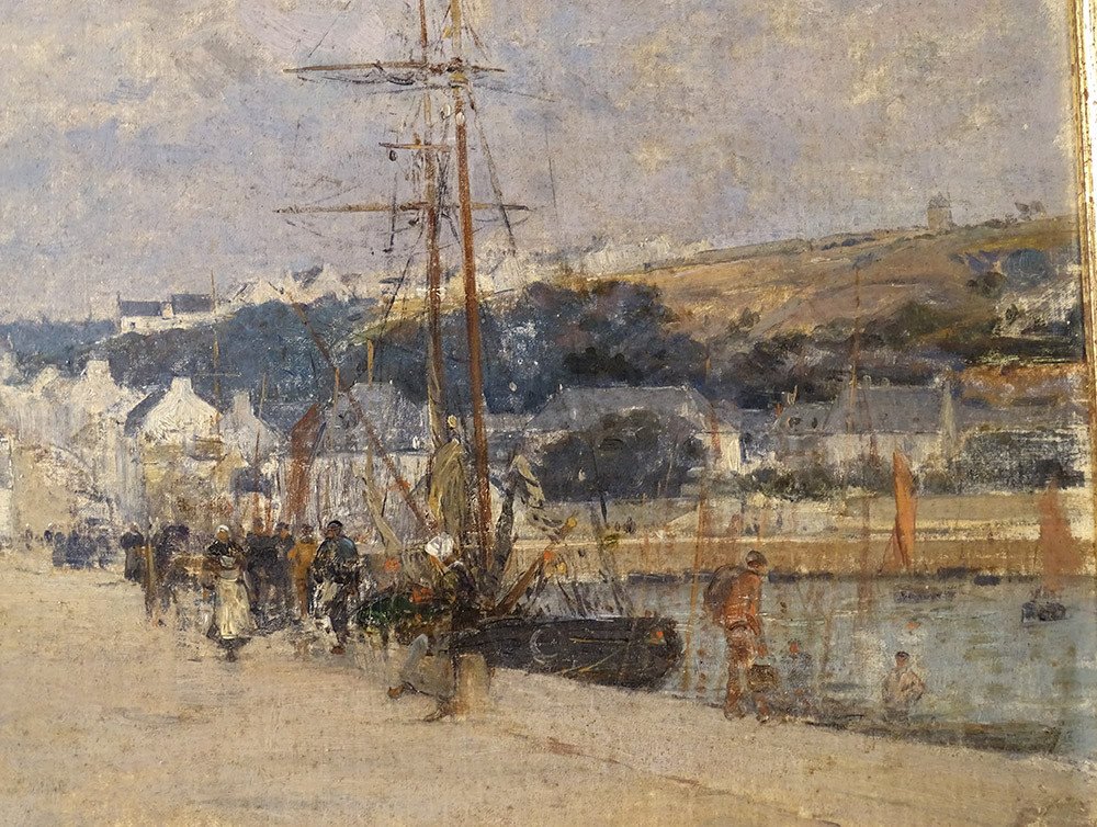HST Tableau Legout-gérard Port Finistère Bretagne Audierne Bateaux XIXème-photo-4