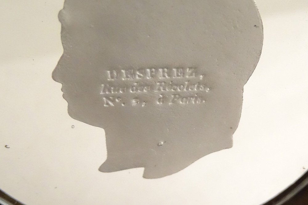 Profils Napoléon Joséphine Desprez Empire Cristallo-cérame Miniature XIXème-photo-4