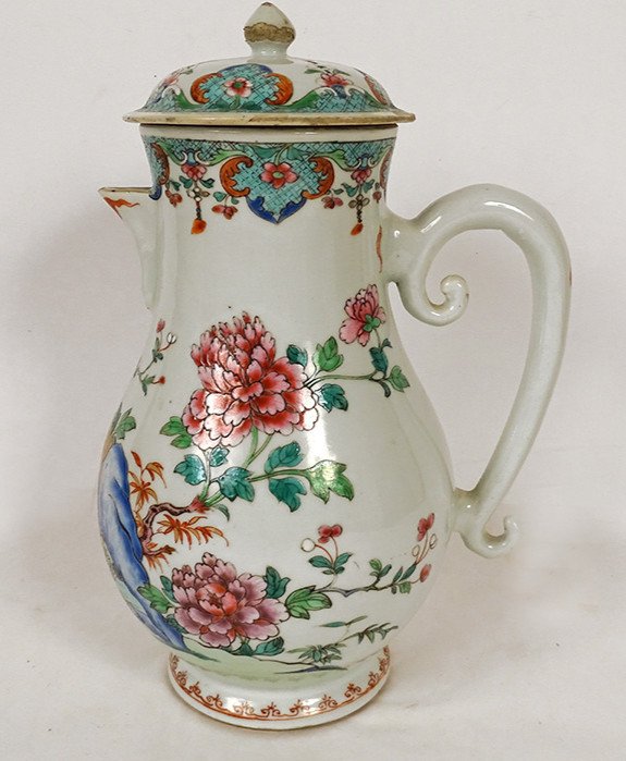 Porcelain Covered Jug China Compagnie Indes Famille Verte Kangxi 18th