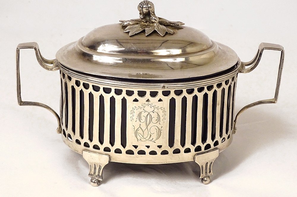 Louis XVI Sugar Bowl Sterling Silver Farmers General Paris Leguay XVIIIth