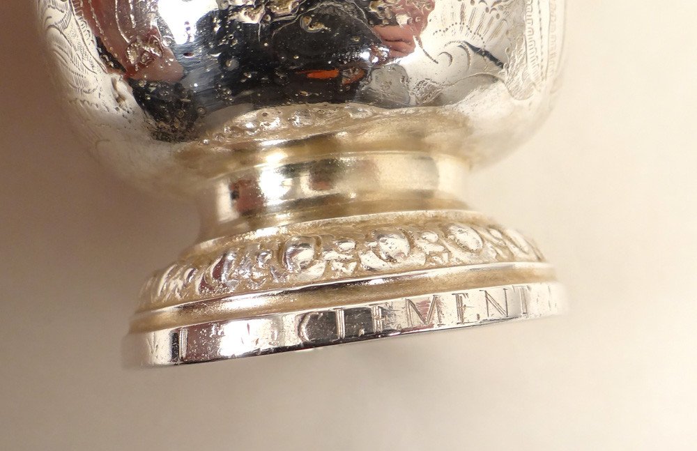 Timbale Piedouche Argent Fermiers Généraux Orléans Martin Lumière 135gr 18è-photo-6