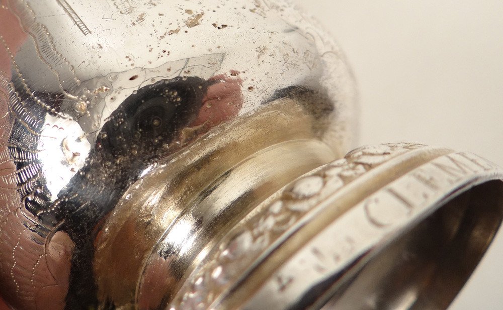 Timbale Piedouche Argent Fermiers Généraux Orléans Martin Lumière 135gr 18è-photo-7