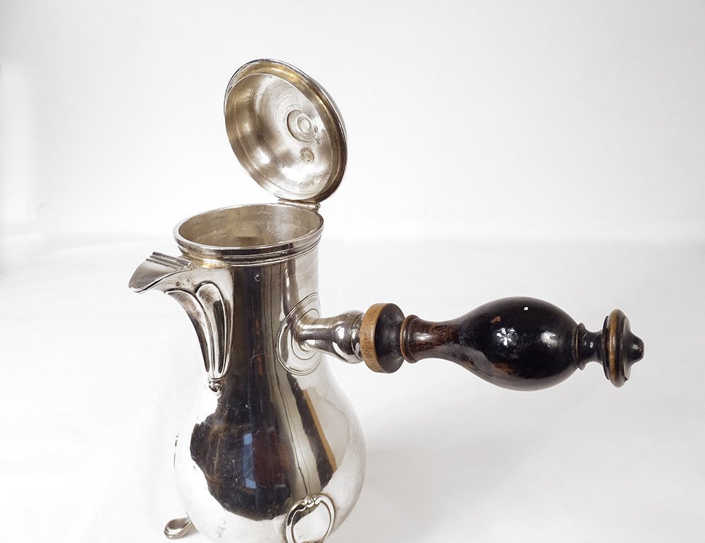 Sterling Silver Chocolate Maker Farmers General Roquillet-desnoyers XVIIIth-photo-2