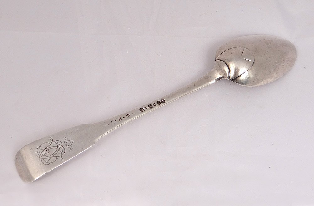 Stew Spoon Sterling Silver Farmers General Bayonne 190gr XVIIIth-photo-2