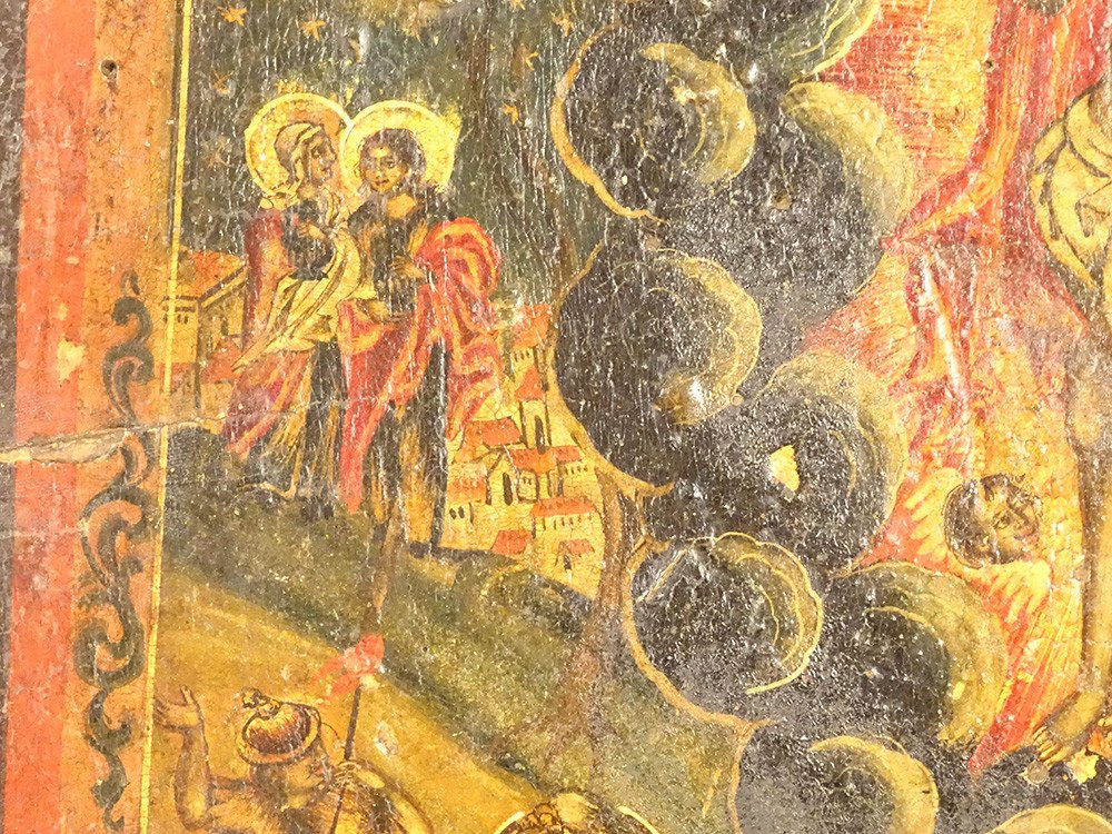 Icône Grecque Byzantine Résurrection Christ Anastasis Soldats Anges XVIIème-photo-7